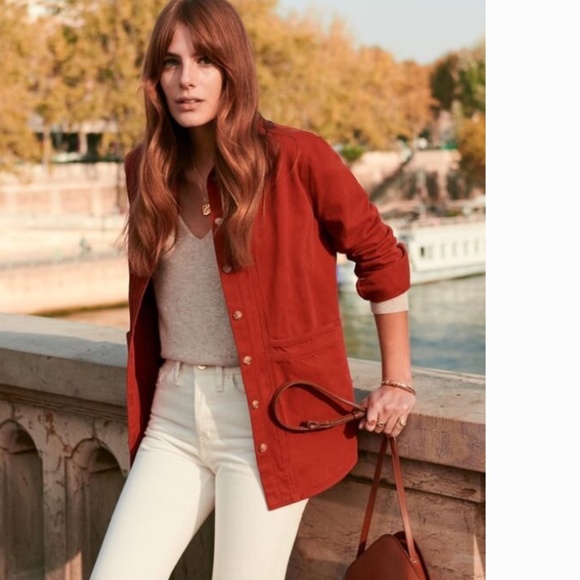 Sezane Will Jacket in bright red - Picture 3 of 10